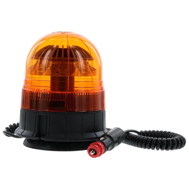 Girofar LED VIGNAL Vega D14509VIG, 10-30V, 9W, cu montare magnetica, cablu spiralat, mufa bricheta, 168 x 142 mm