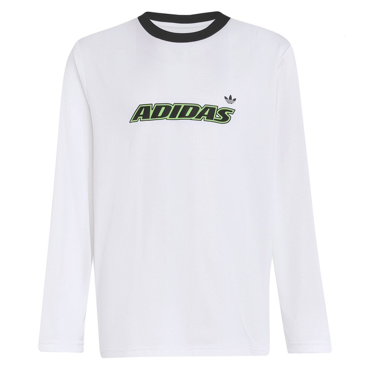 Pulóver logóval a mellkason és kontrasztos gallérral