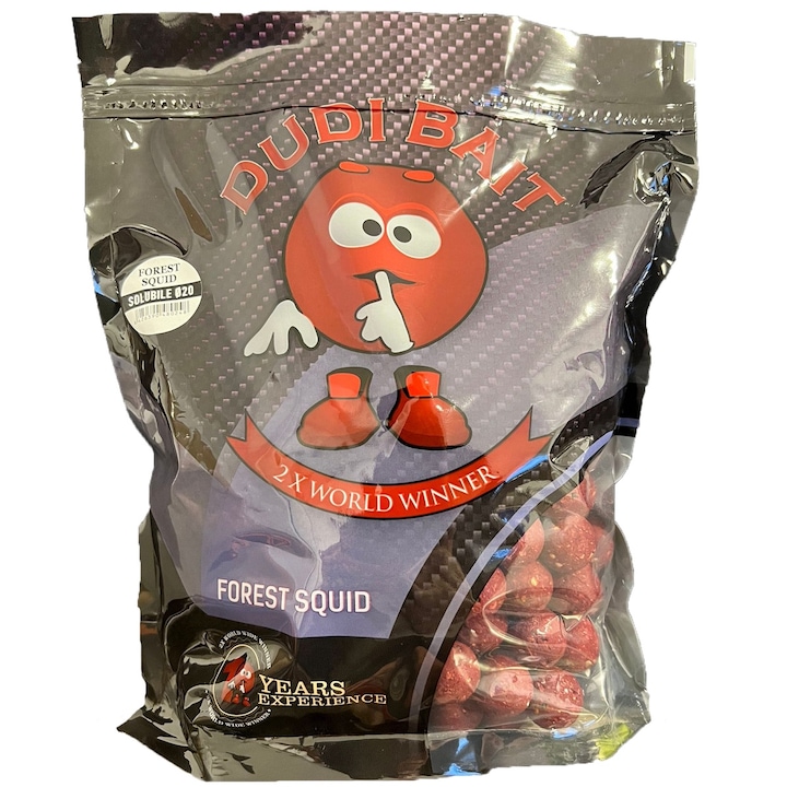 Boilies Solubil Dudi Bait Forest Squid 16mm, 1kg - Dudi00004