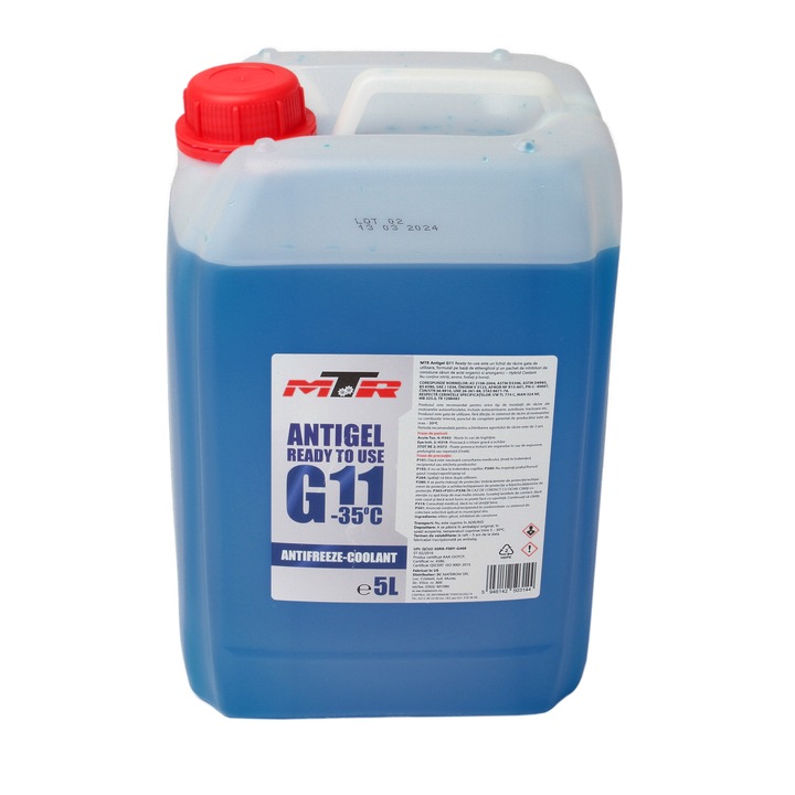 Antigel MTR diluat Albastru G11 (-35°C) 5L pentru VW, MAN, MB