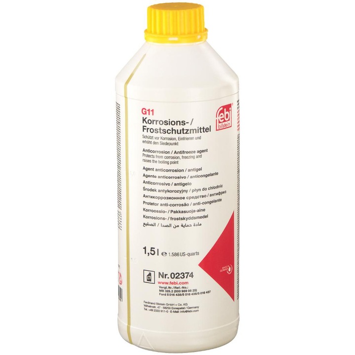 Concentrat antigel galben FEBI BILSTEIN G11 2374, MB 325.2, 1.5 litri