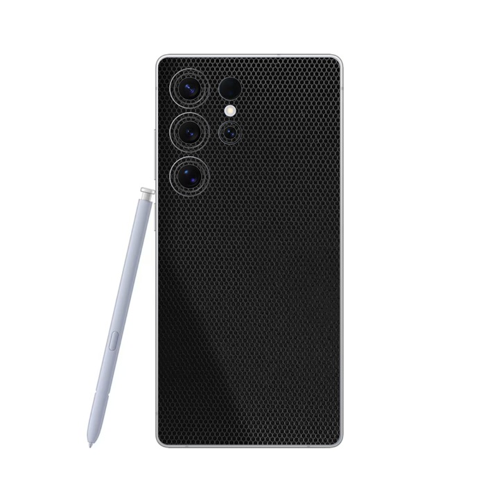 iSkinz фолио за Samsung Galaxy S25 Ultra - Matrix Black, черно, 360° изрязване, пълно покритие с лепило, защита на гърба и страните