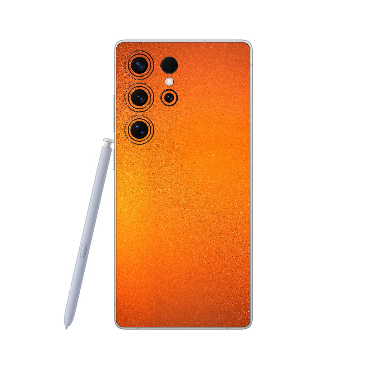 Folie iSkinz pentru Samsung Galaxy S25 Ultra - Tangerine Dream, Split Cut, Skin Adeziv Full Cover, Protectie Carcasa Spate si Laterale