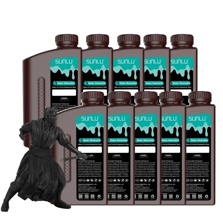 3D Gyanta, fekete, 1000g, kompatibilis különféle 3D nyomtatókkal, könnyű tisztítás