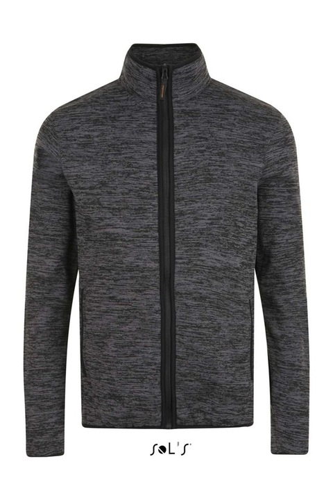 Унисекс поларен суичър, SOL'S - SO01652, Черен/Tъмносив