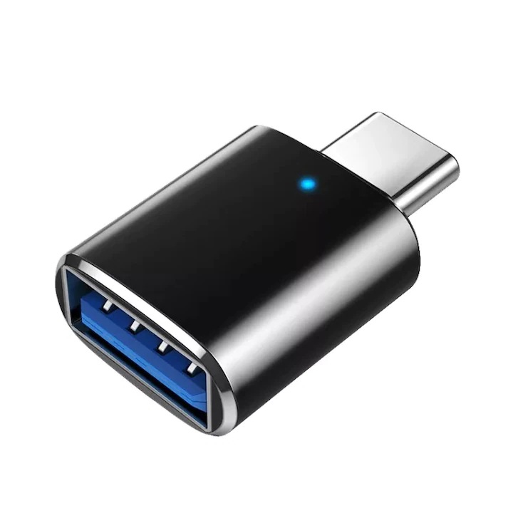 USB-C – USB 3.0 adapter, 10 Gbps adatátvitel, LED kijelző