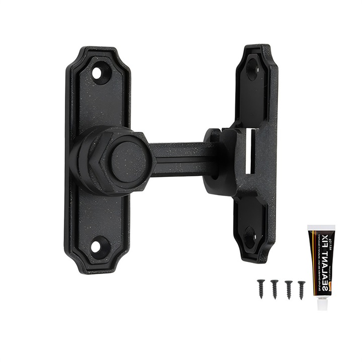 Плъзгаща се брава от цинкова сплав, Sunvo, въртене на 360°, лесен монтаж, за врати 90x180см