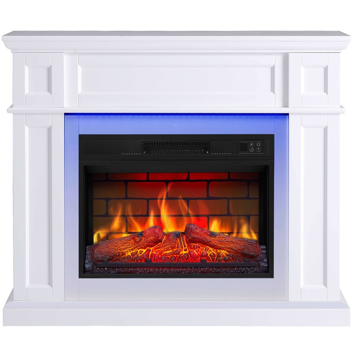 ArtiFlame Linz AF23BS elektromos kandalló, fehér, LED világítással