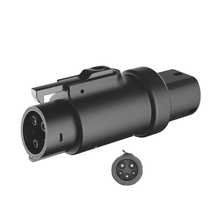 Adaptor incarcator EV, suport pentru curent ridicat, design durabil rezistent la intemperii, tip 2 la tip 1 - KHONS