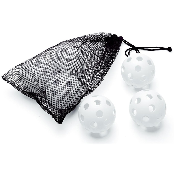 Set 6 mingi pickleball, Enero, alb, 73mm