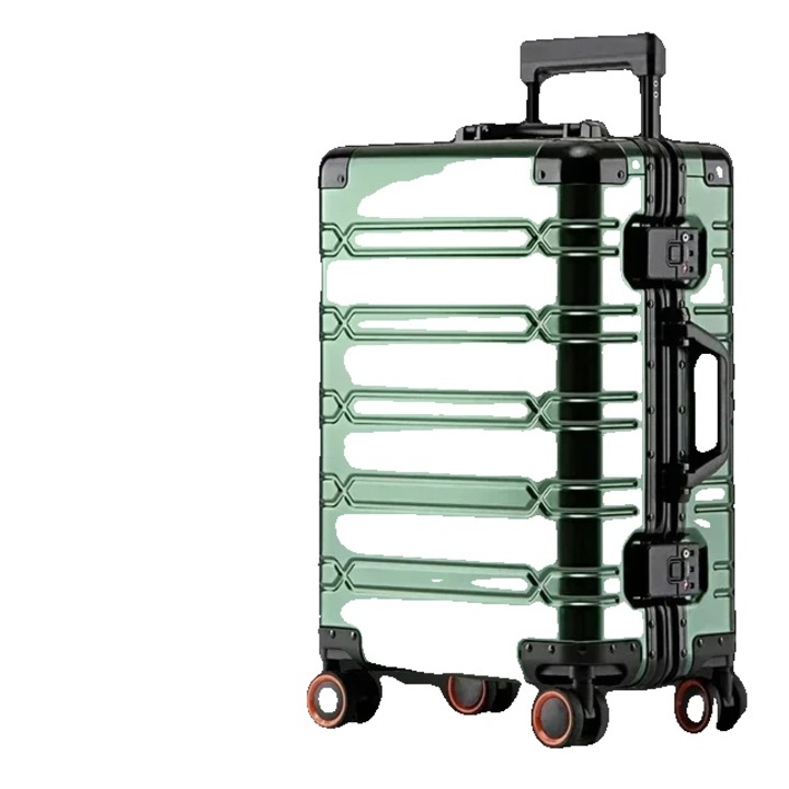 Количка, 20 инча, алуминиево-магнезиева сплав, тъмнозелена, въртящи се колела