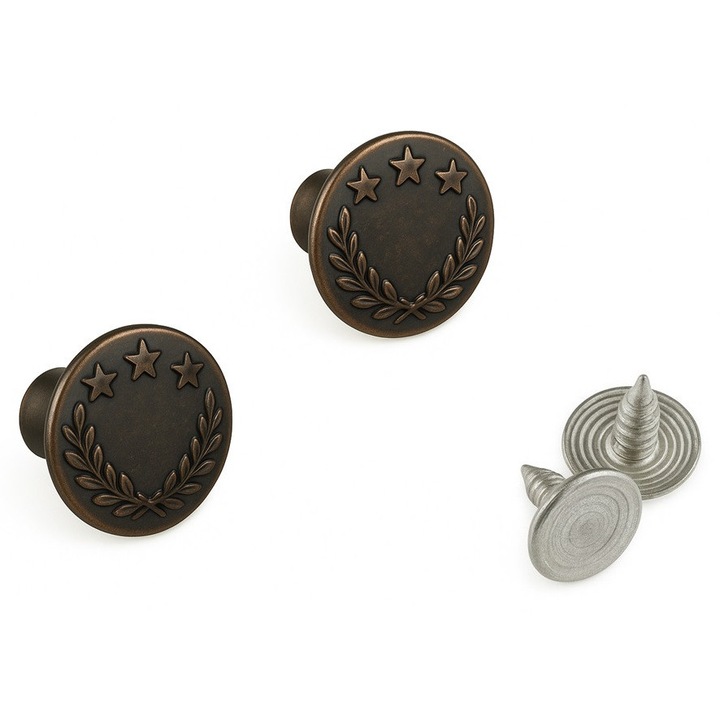 Nasturi pentru blugi, metalici, Ø 17 mm, cupru, 100 buc.