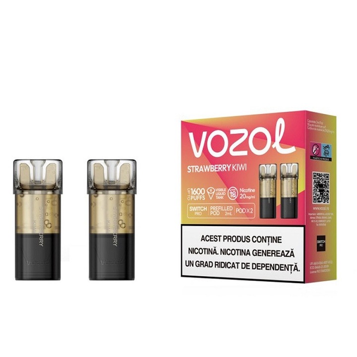 Set 2 cartuse Vozol Switch Pro 800 pufuri 20mg - Strawberry Kiwi