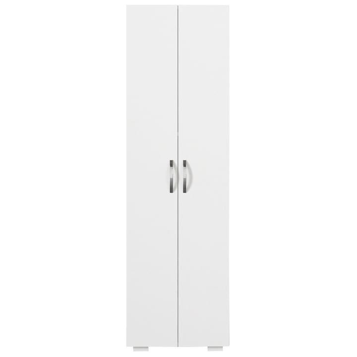 Dulap multifunctional UnicUtil pentru bucatarie, baie, hol, birou, pal melaminat alb, vertical slim, 48.6 x 31.4 x 173 cm