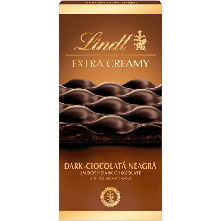 Ciocolata Fina Neagra Lindt Extra Creamy, 80g