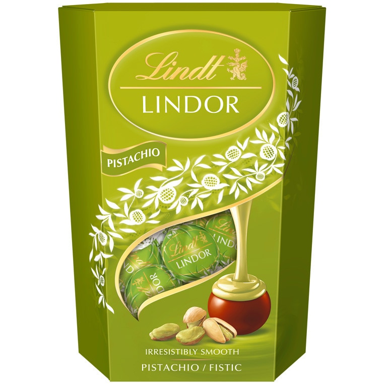 Bomboane De Ciocolata Cu Crema De Fistic Lindt Lindor, 200g