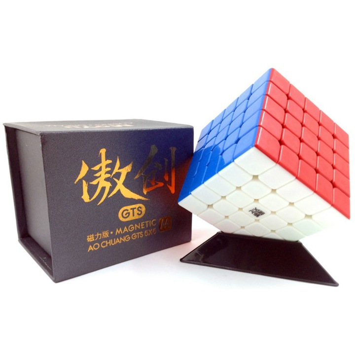 MoYu Aochuang GTS magnetic 5x5x5 mágneses versenykocka, többszínű, anyagában színes