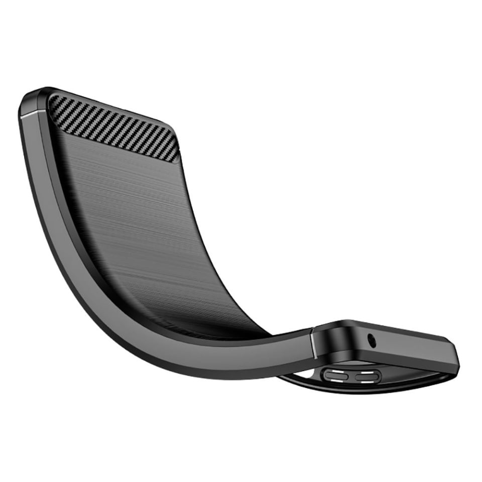 Husa pentru Motorola Moto G31 / Moto G41, SKYDDAR INNOVATION, Carbon Silicone, din Silicon Slim, cu textura Fibra Carbon, set cu sticker, Negru