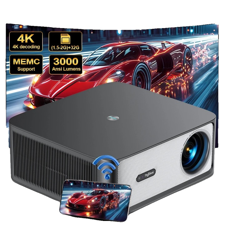 Videoprojektor, Full HD, 30000 lumen, 1920x1080P, Android verzió