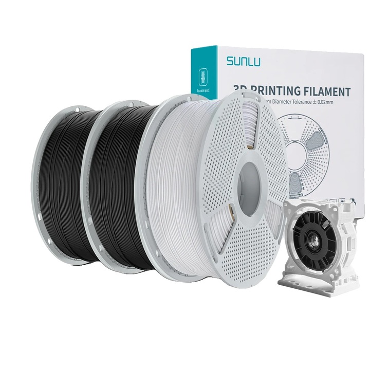 3D Filament, PC ABS 2BK-1WT, magas hőmérsékletű ellenállás, 1,75 mm, 1,3 kg