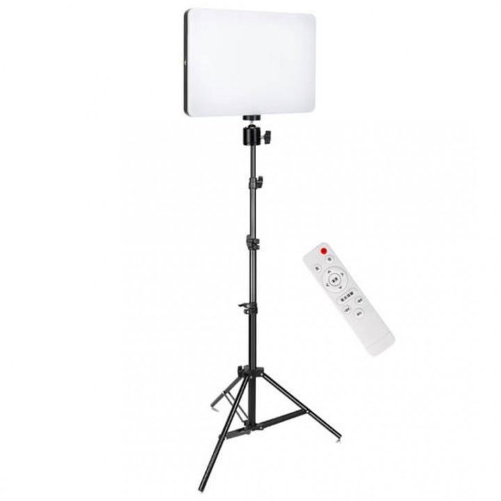 Digital One SP01126 LED lámpa, PL-26, Videófelvételhez és stúdióvilágításhoz, Három világítási móddal
