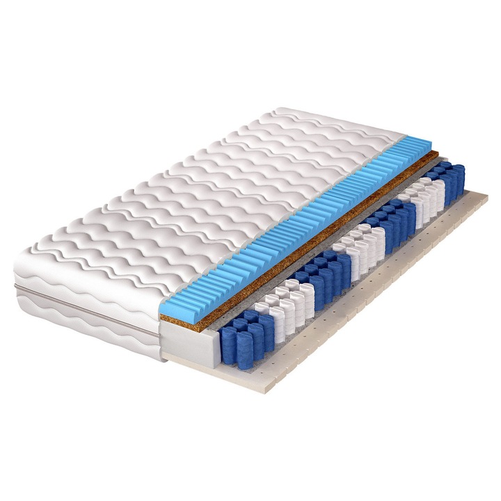 Saltea cu arcuri reversibila, MIRJAN 24, Tryspt, 180x200x21 cm, tip arcuri, H4/H5