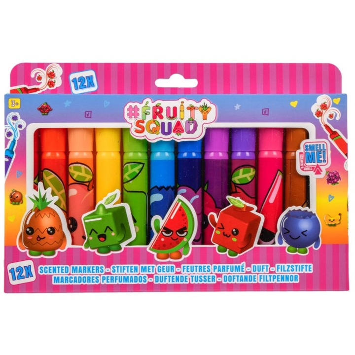 Set 12 carioci parfumate, Avaleea, multicolor, sigure pentru copii