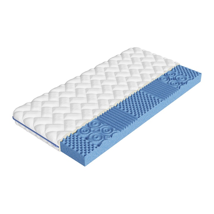 Saltea din spuma reversibila, MIRJAN 24, Flugi, 200x200x12 cm, tip spuma, H3