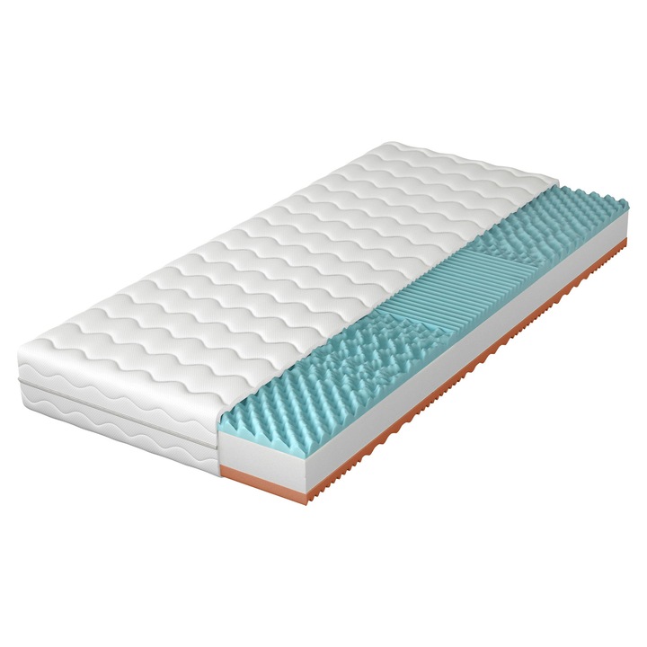 Saltea din spuma reversibila, MIRJAN 24, Grenca, 200x200x17 cm, tip spuma, H3