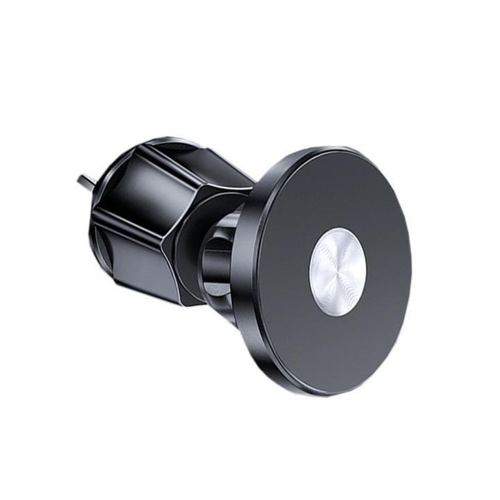 Магнитна поставка за телефон за кола, универсално съвместима с вентилационната решетка на климатика, въртяща се на 360° поставка за навигация, подходяща за всички смартфони, монтира се на вентилационната решетка на климатика в колата, черен цвят