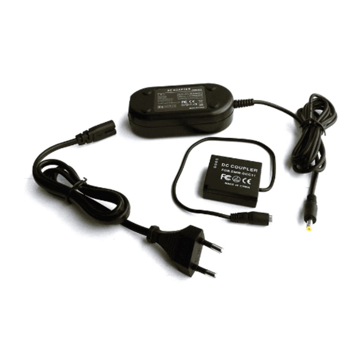 AC adapter DMW-AC8 + DMW-DCC11 pentru Panasonic replace DMW-BLG10, DMW-BLE9
