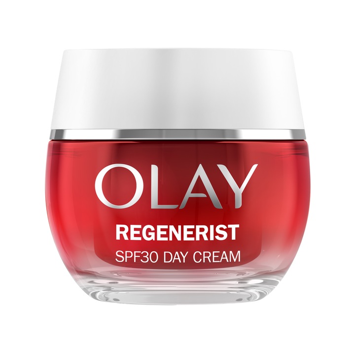 Olay Regenerist SPF 30: Дневен крем против бръчки за стягане и регенерация с ниацинамид, пептиди и слънцезащита SPF 30, 50 мл