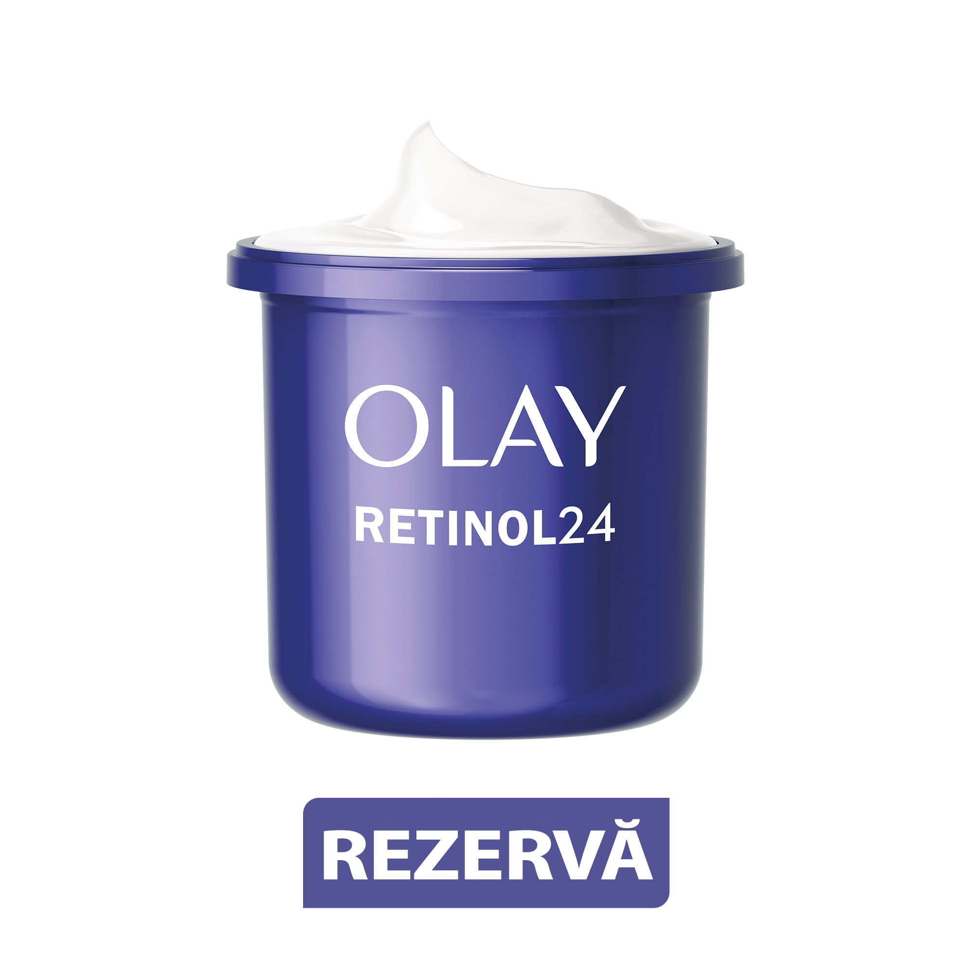Rezerva Olay Retinol 24: Crema de noapte anti-age pentru hidratare instantanee și regenerare, cu Vitamina E, 50 ml