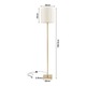 Lampa de podea, lux.pro, Fildholm, 156, 5 cm, 1 x E27, max. 60W, metal, tesatura, culoarea alamei/efect in