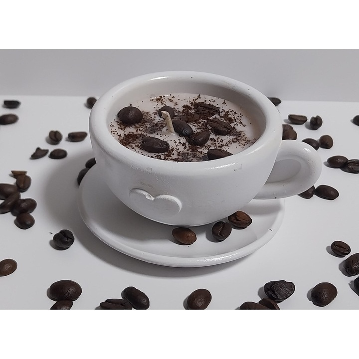 Lumanare Parfumata – Cescuta cafea espresso - alba