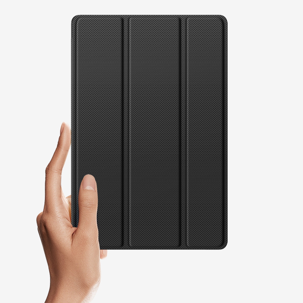 Husa tableta Dux Ducis Toby pancerne cu clapa Smart Case, suport pentru stylus, neagra, set