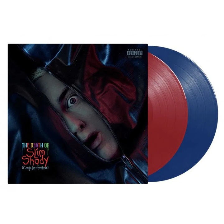 Eminem: Death Of Slim Shady (Coup De Grace), 2 vinyluri, rosu si albastru opac, 960g