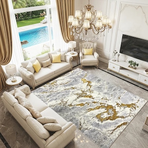 Covor Buse, Fulger 80x150 CM, Culoare Galben, Cod: 3227