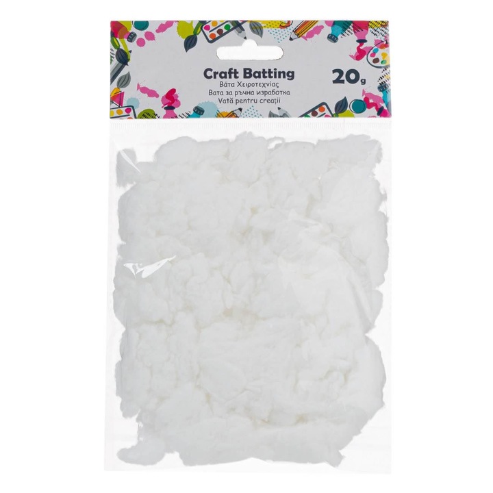 Umplutura Vata pentru Creatii Diverse, Alb, Capacitate 20g, MYONNA IT & E- COMMERCE ®