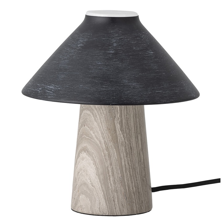 Veioza maro/neagra din marmura 22 cm Emiola Bloomingville