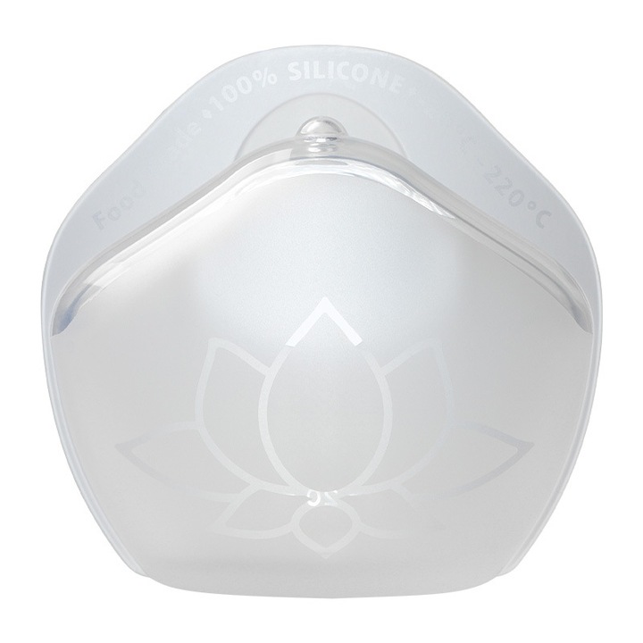 Mellszívó, Momcbebe, élelmiszeripari szilikon, újrafelhasználható, 70ml, átlátszó, 10.5x10cm