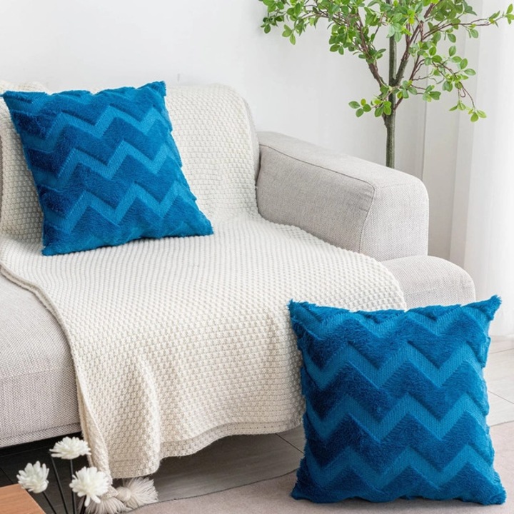 Калъфки за декоративни възглавници, от плюш 45x45 см комплект 4 броя