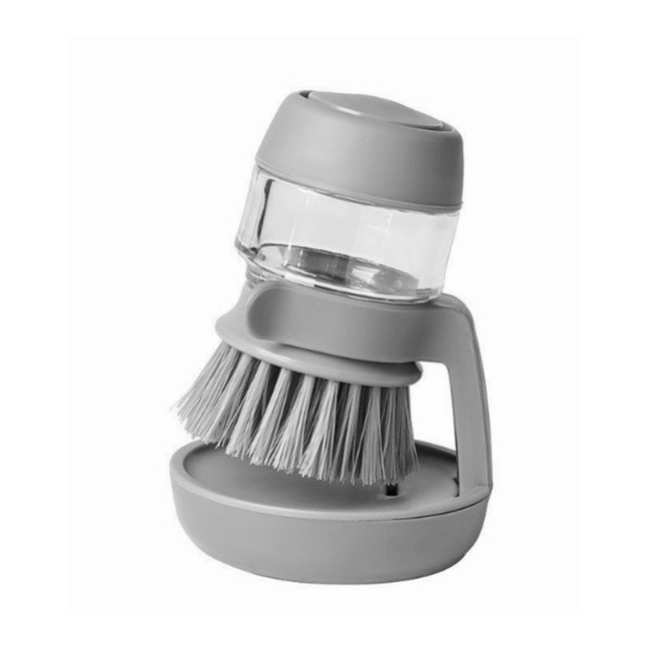 Perie cu dozator sapun, gri