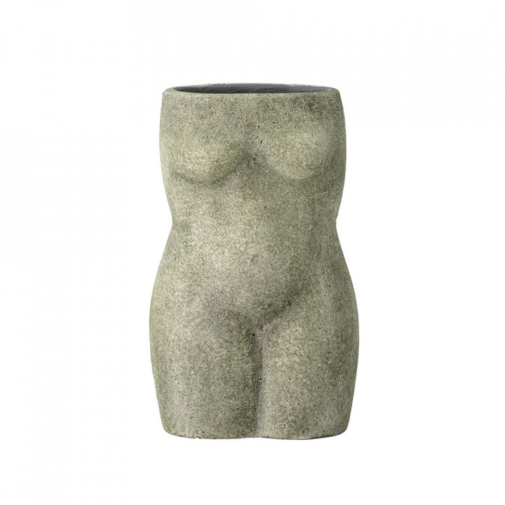 Vaza decorativa verde din ceramica 16 cm Emeli Bloomingville