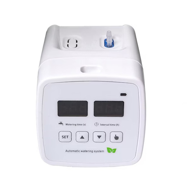 Автоматична система за напояване на растения, Rqiurpn, комплект за 15 саксии, капково напояване, таймер, захранване с батерии или мрежово свързване, идеална за апартамент/къща, Бяла