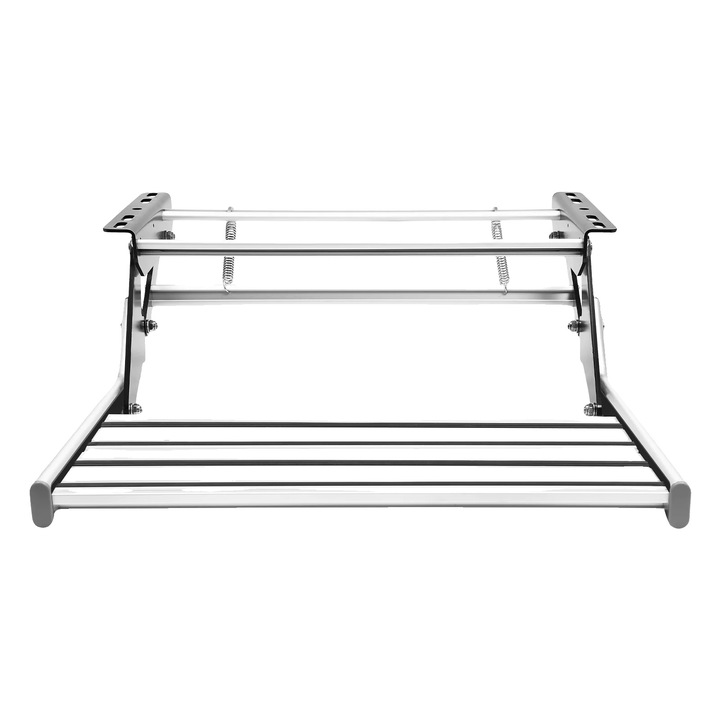 Összecsukható munkalétra, alumínium, csúszásmentes pedál, ezüst, 54x45.5x15cm