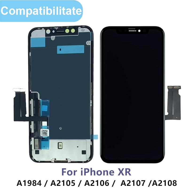 DTD Scherm voor iPhone XR LCD vervangend scherm 6,1 inch touchscreen digitizer iPhone XR frame montage reparatie gereedschap met model A1984 A2105