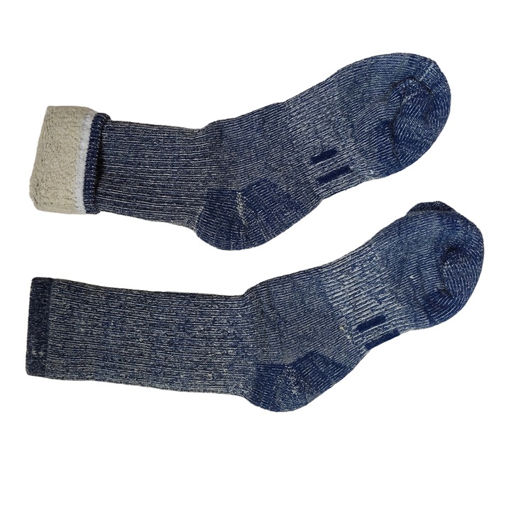 Set 2 perechi sosete sport barbati, lana merino, albastru, 42-47 EU