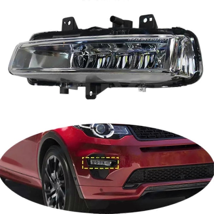 Proiector ceturi pentru Land Rover Discovery Sport 2015-2019, negru, plastic, montare directa, set 1 buc.