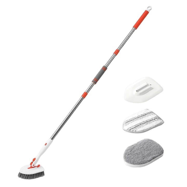 Perie de curatare cu maner ajustabil, 180° rotire, set cu 3 accesorii, 133cm